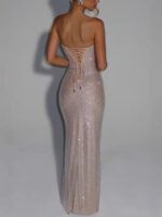 Sequin Sleeveless Evening Gown - Image 4