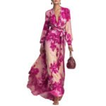 Floral Print Chiffon Maxi Dress - Image 5