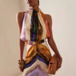 Womens Sleeveless Printed Long Dress - Image 2