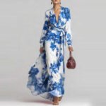 Floral Print Chiffon Maxi Dress - Image 3