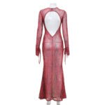 Red Leopard Print Fishtail Dress - Image 4