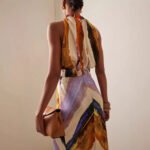 Womens Sleeveless Printed Long Dress - Image 3