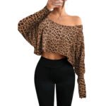 Womens Off Shoulder Loose Fit Tshirt - Image 2