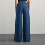 Meikeduo/Tiktok High-Quality Cross-Border Clothing Popular Elastic Wide-Leg Jeans for Women Export European and American Clothing - Image 2