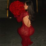 Red Leopard Print Fishtail Dress - Image 2