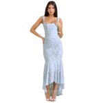 Elegant One-Shoulder Fishbone Bodycon Dress - Image 5