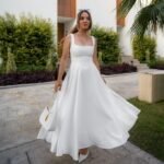 Elegant Square Neck Sleeveless Dress - Image 2