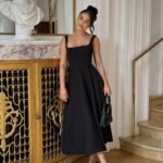 Elegant Square Neck Sleeveless Dress - Image 3