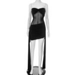 Women's solid-color plunging-neckline dress - Image 5