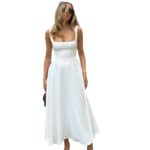 Elegant Square Neck Sleeveless Dress - Image 5