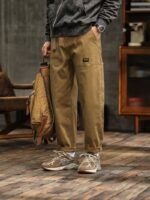 Mens Casual Cotton Cargo Pants