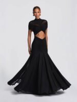 Elegant Pleated Hollow-Out Slim-Fit Dress - Image 3