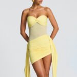 Women's solid-color plunging-neckline dress - Image 4