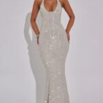 Womens Halter Neck Sleeveless Dress