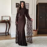 Lace Shawl Slim Fit Hip Elegant Fashion Dress - Image 4