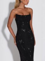 Sequin Sleeveless Evening Gown - Image 2